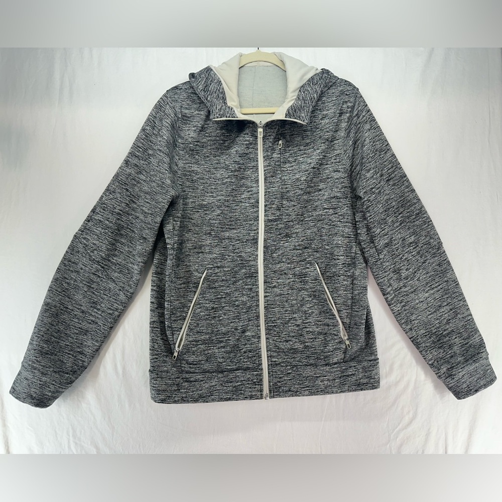 Lululemon City Sweat Full Zip Hoodie Heathered Gray LM3BC2S Mens‎ Size M